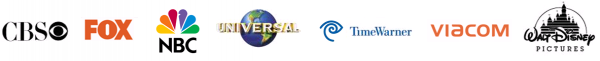 CBS Fox NBC Universal TimeWarner Viacom Disney