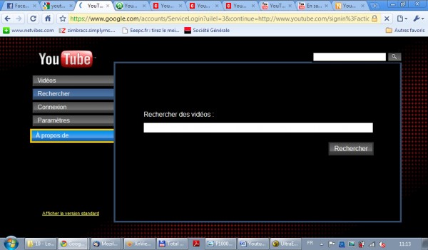 YouTube XL Page plein d'écran YouTube XL Page plein d'écran